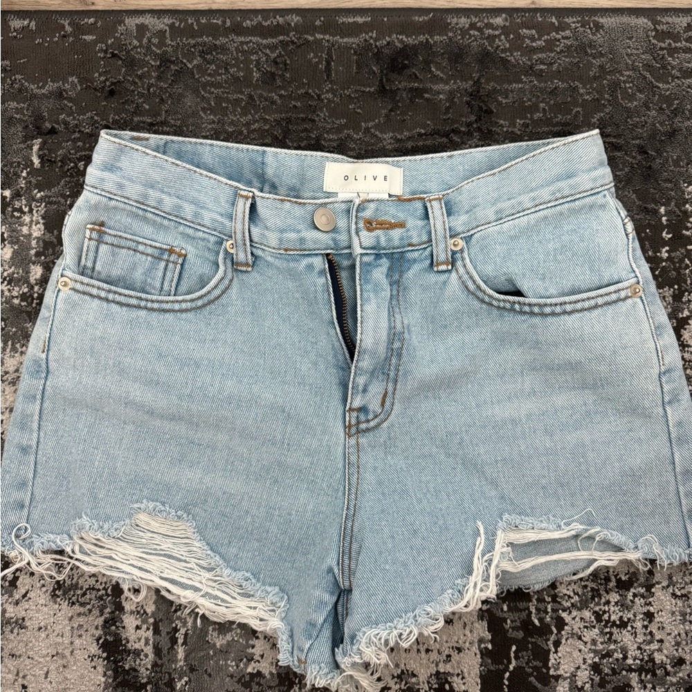 Women's Light Blue Denim Shorts